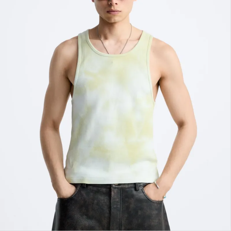 ZARA Tank Tops Men Khaki-2