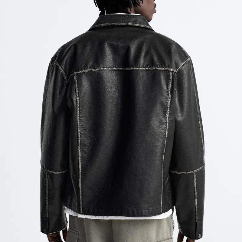 ZARA Jackets Men Black-4