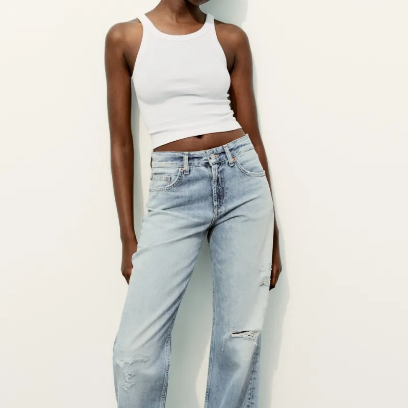 ZARA Tank Tops Women's White-1