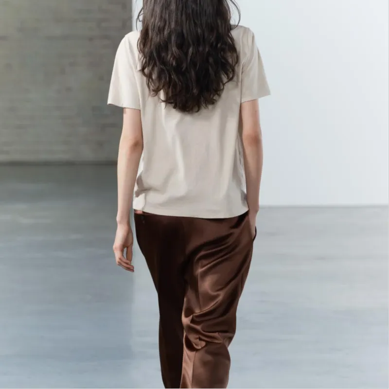 ZARA T-Shirt Women's Light Beige-3