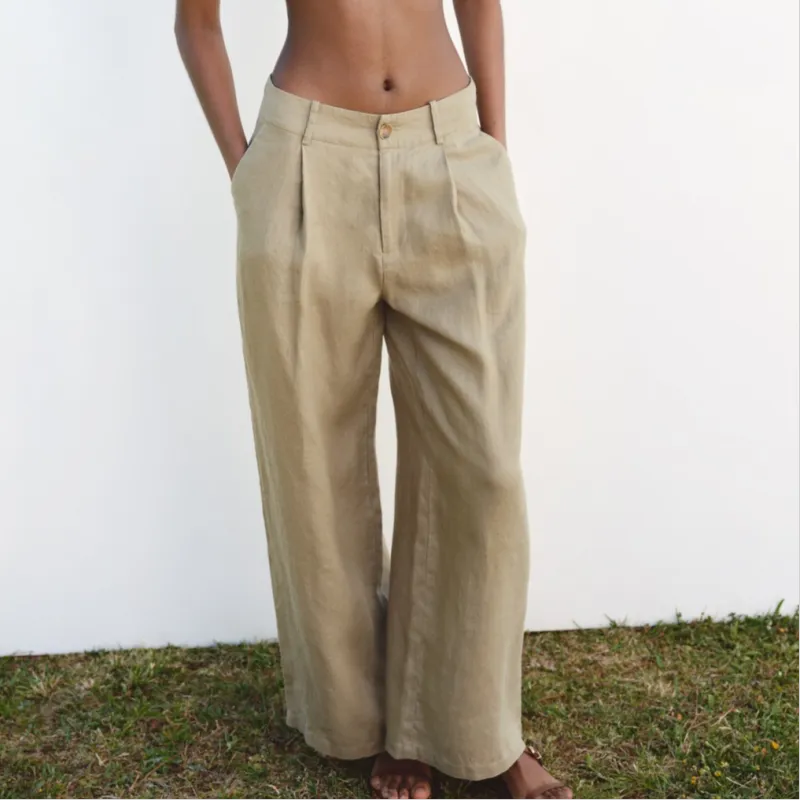 ZARA Casual Pants Women's Light Brown-1