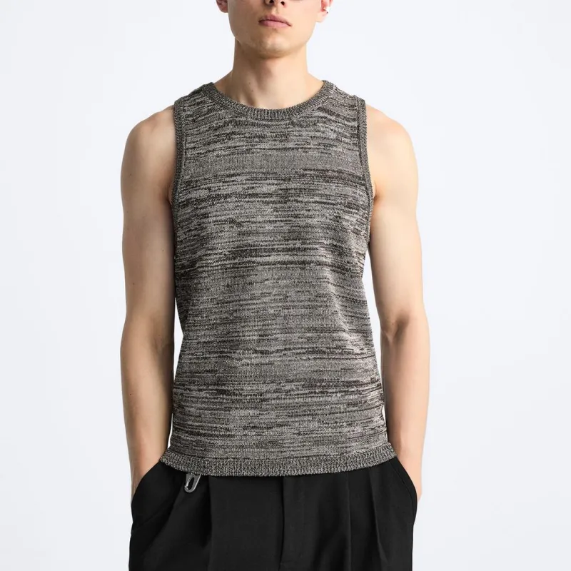 ZARA T Shirts Men Chocolate-2