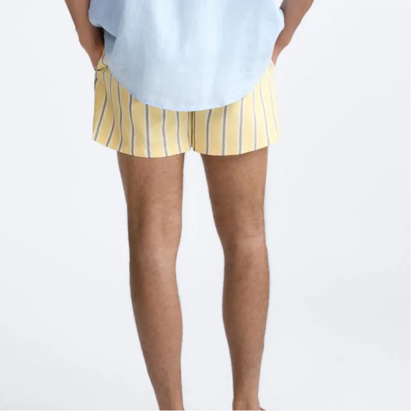 ZARA Swimming Shorts Men's Light Yellow-4