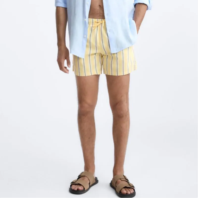 ZARA Swimming Shorts Men's Light Yellow-2