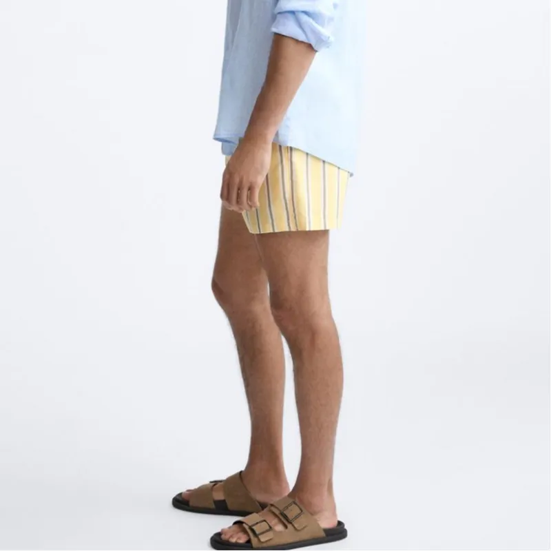 ZARA Swimming Shorts Men's Light Yellow-3