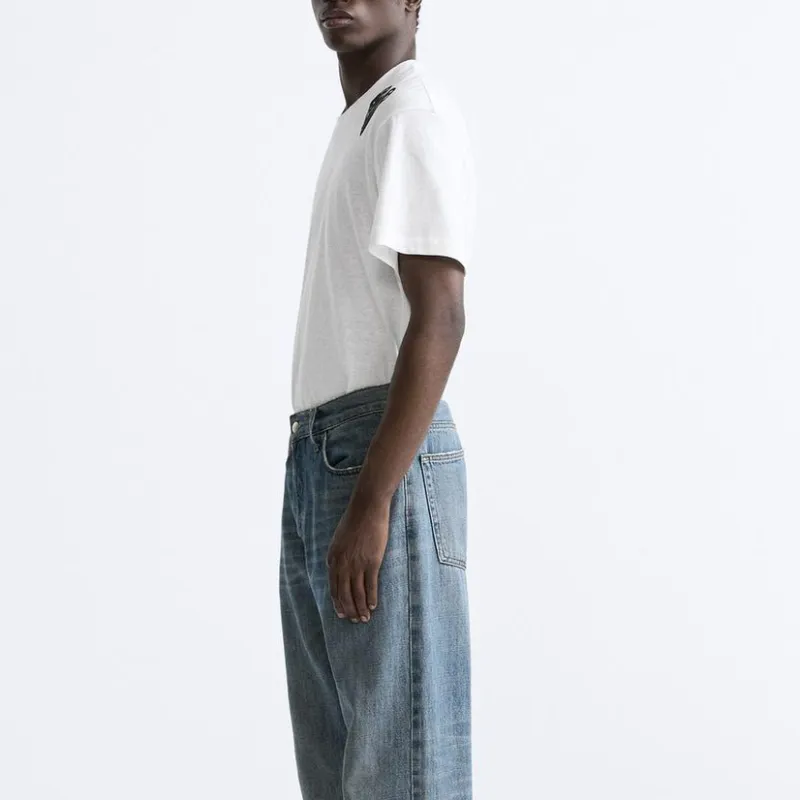 ZARA T-Shirts Men White-4