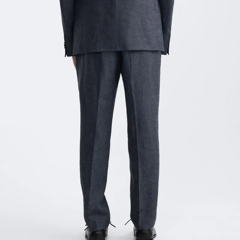 ZARA Suit Trousers Men Blue-3