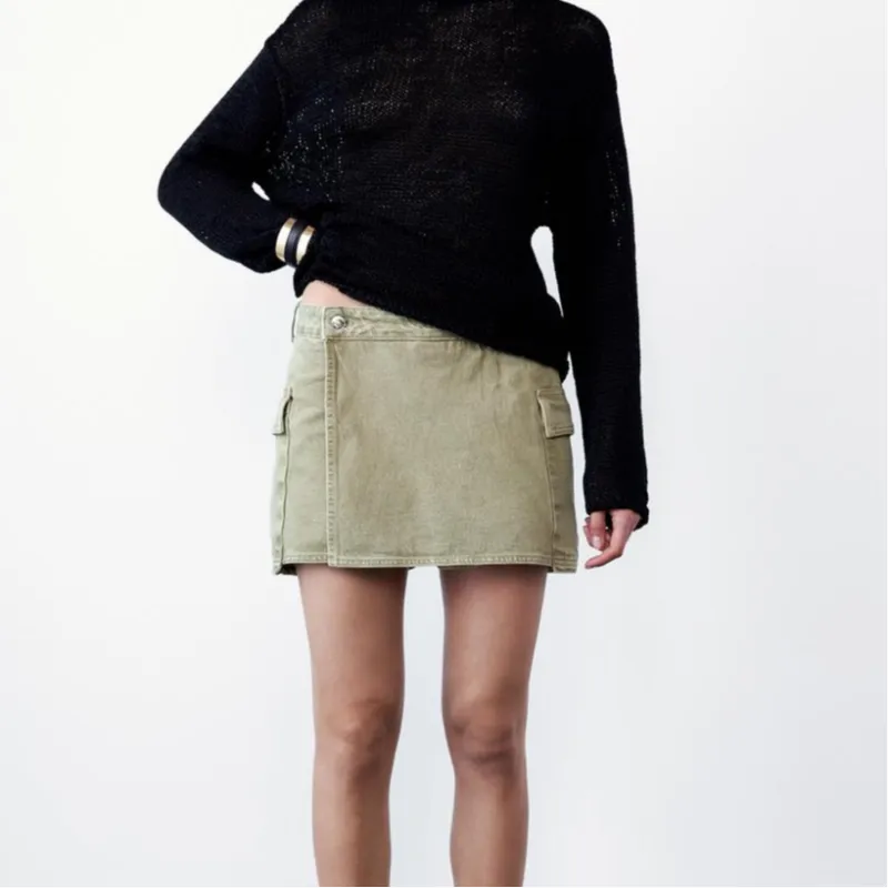 ZARA Casual Shorts Women's Khaki-2
