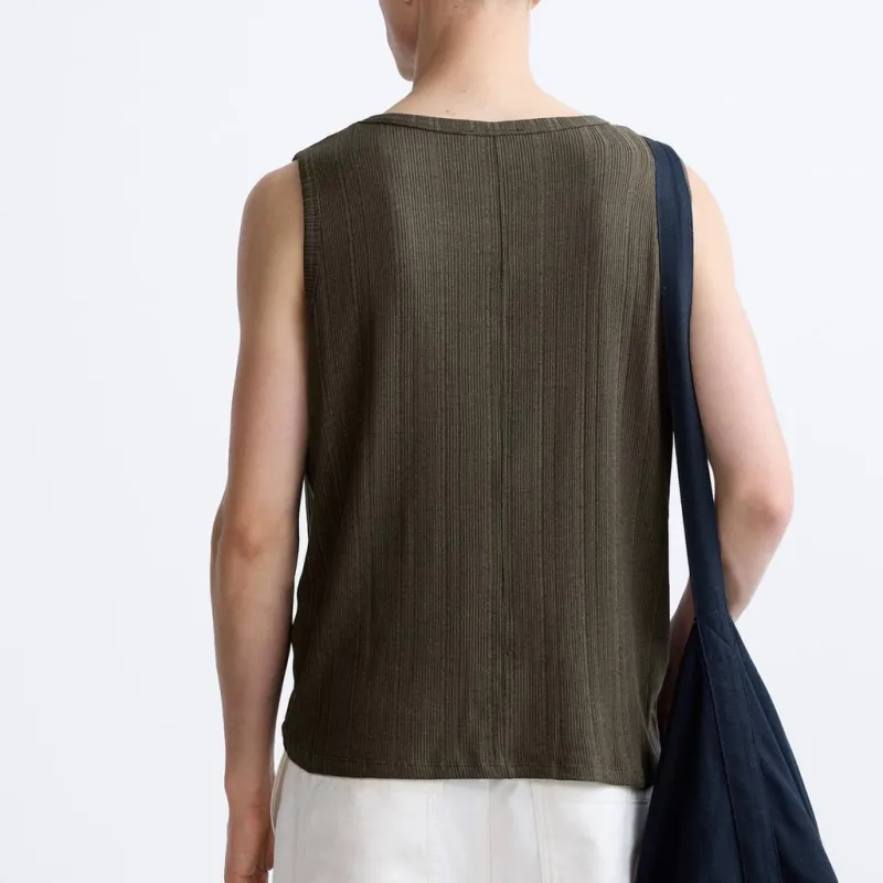 ZARA T Shirts Unisex Brown-3