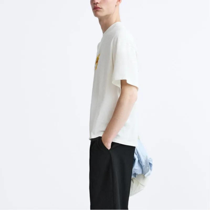 ZARA x Pepo Moreno T Shirt Unisex Frosted White-4
