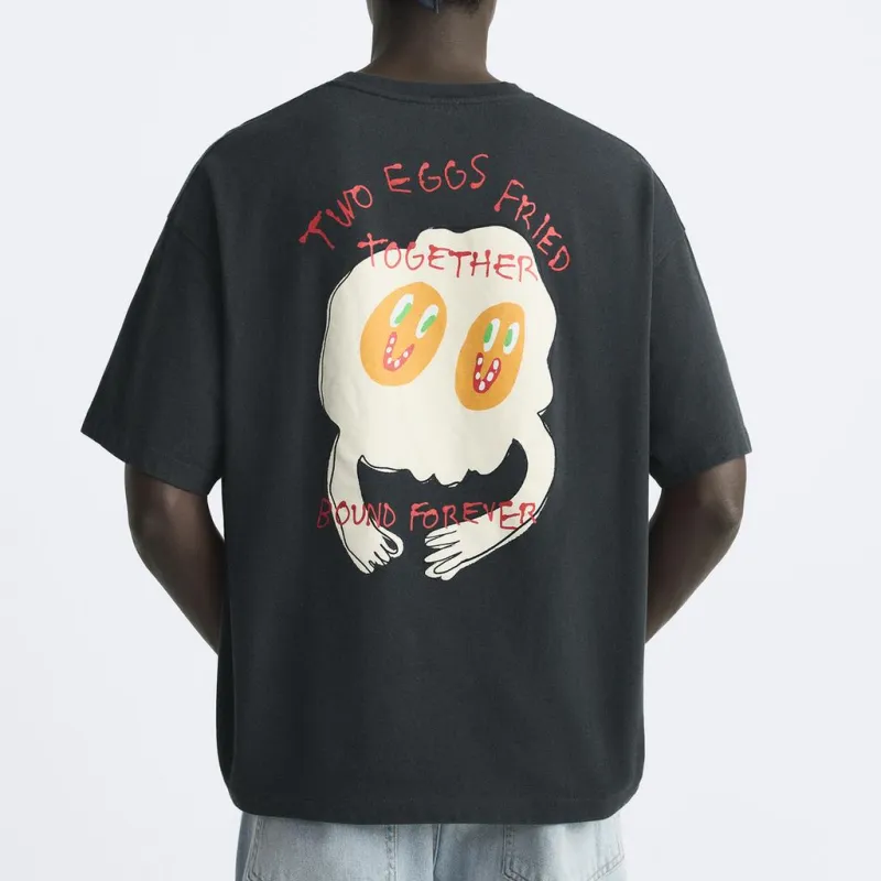 ZARA x Pepo Moreno T Shirt Unisex Dark Gray-2