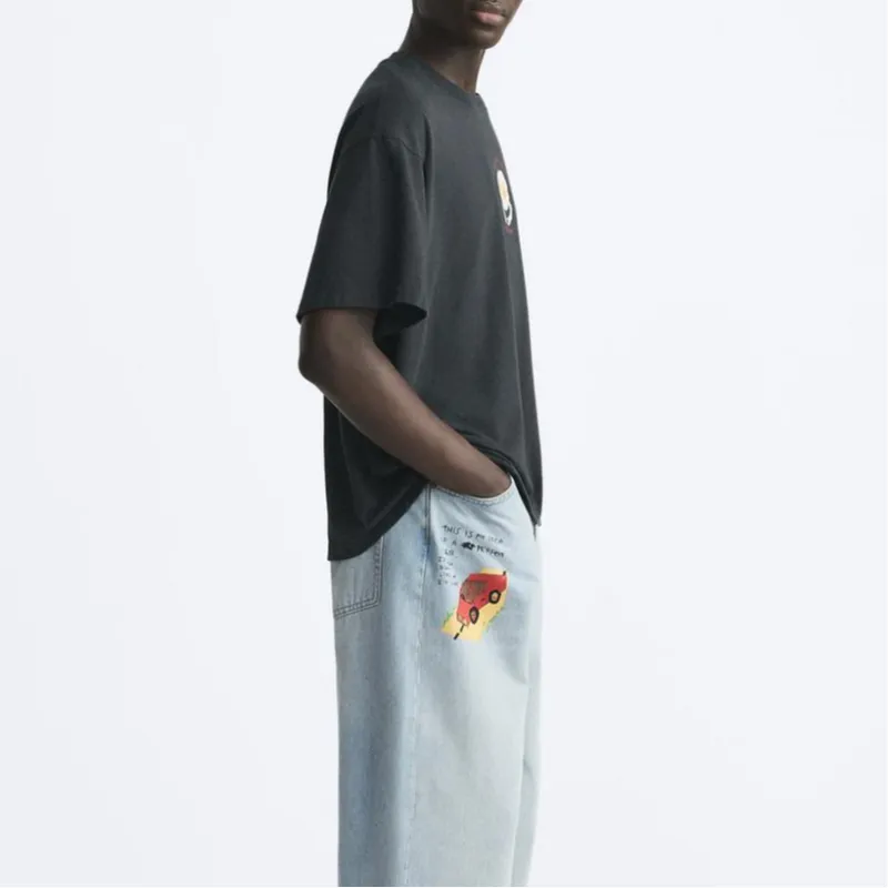 ZARA x Pepo Moreno T Shirt Unisex Dark Gray-4