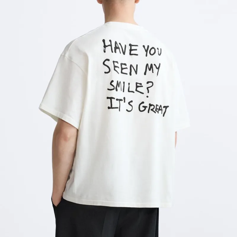 ZARA x Pepo Moreno T Shirt Unisex Frosted White-3