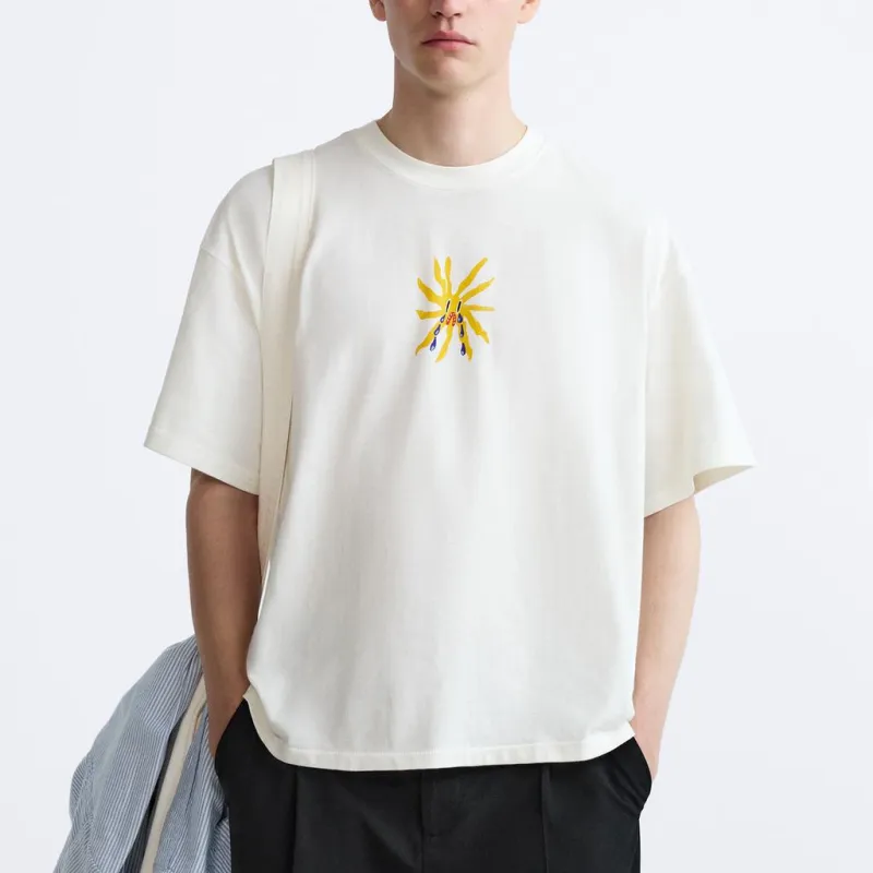 ZARA x Pepo Moreno T Shirt Unisex Frosted White-2