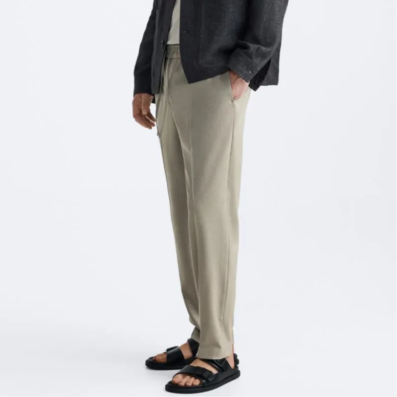 ZARA Casual Pants Men's Light Green-4