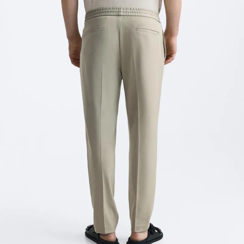 ZARA Casual Pants Men's Light Green-3