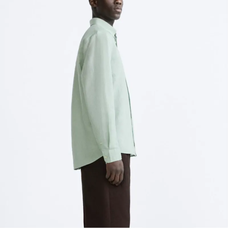 ZARA Shirts Men Lake Green-3