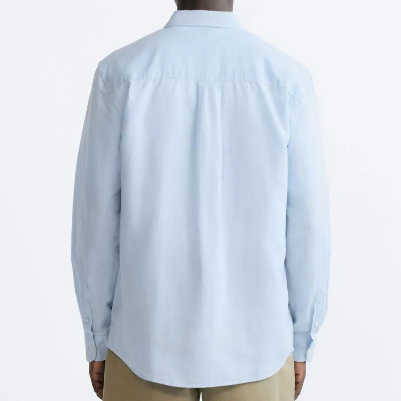 ZARA Shirts Men Sky Blue-3