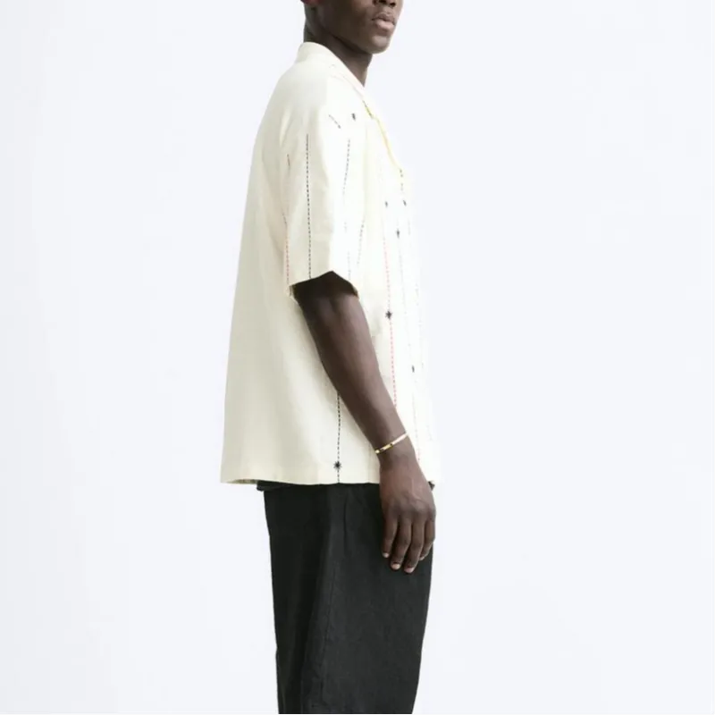 ZARA Polo Shirt Men's Frosted White-4