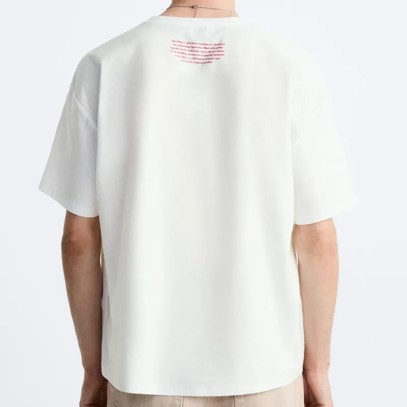 ZARA T-Shirts Men White-2
