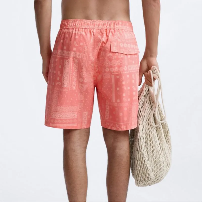 ZARA Swimming Shorts Men's Orange-2