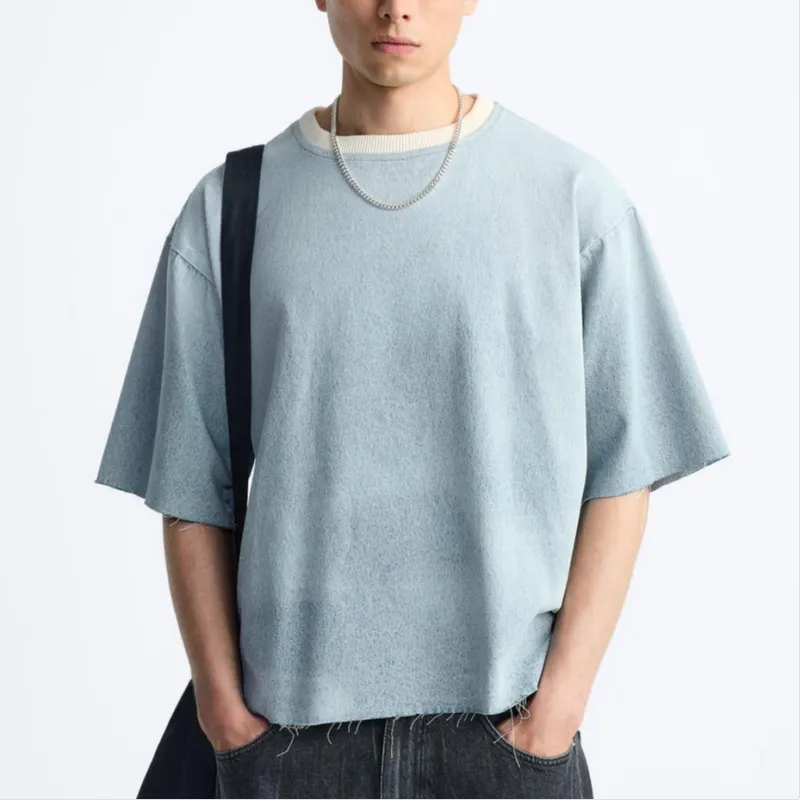 ZARA Sweatshirt Men's Light Blue-4