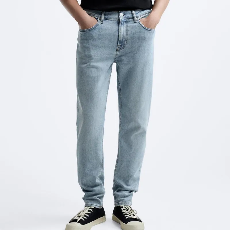 ZARA Jeans Men Light Blue-2