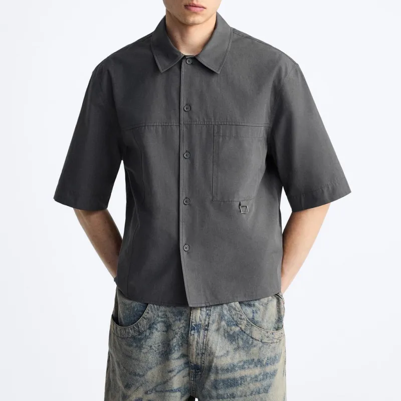 ZARA Shirts Men Gray-2
