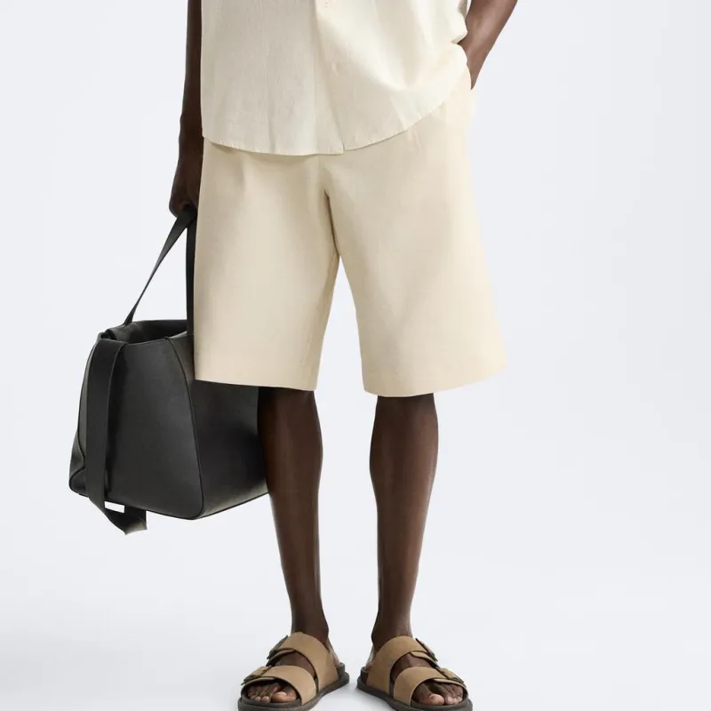 ZARA Casual Shorts Men Beige-2