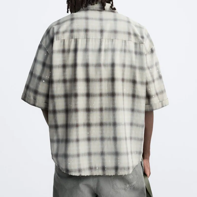 ZARA Shirts Men Medium Gray-3