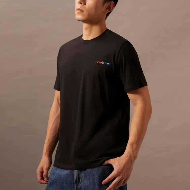 CALVIN KLEIN Rainbow Series T Shirt Unisex Space Black-2