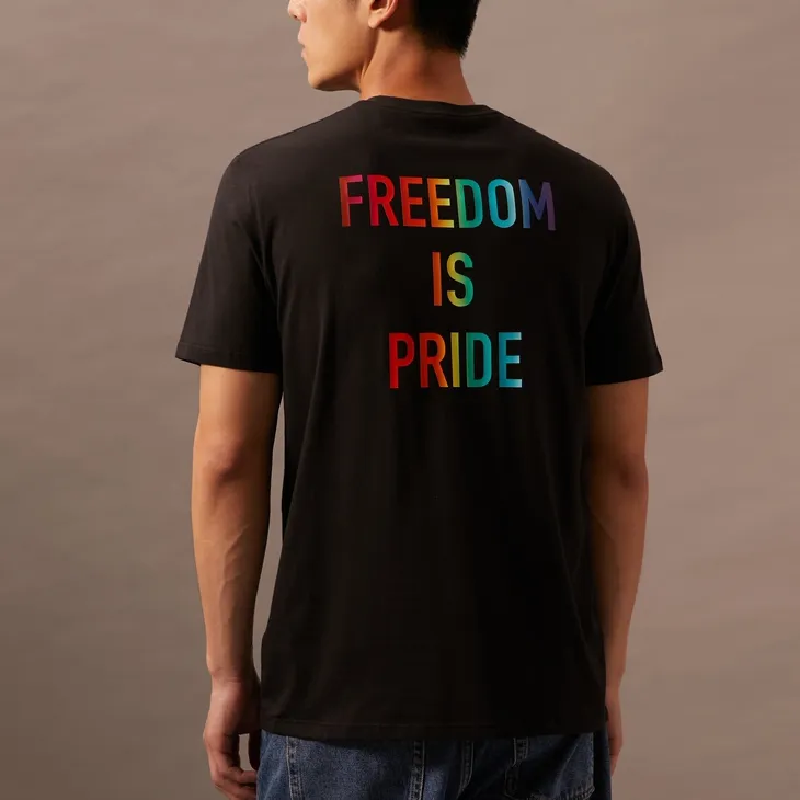 CALVIN KLEIN Rainbow Series T Shirt Unisex Space Black-3