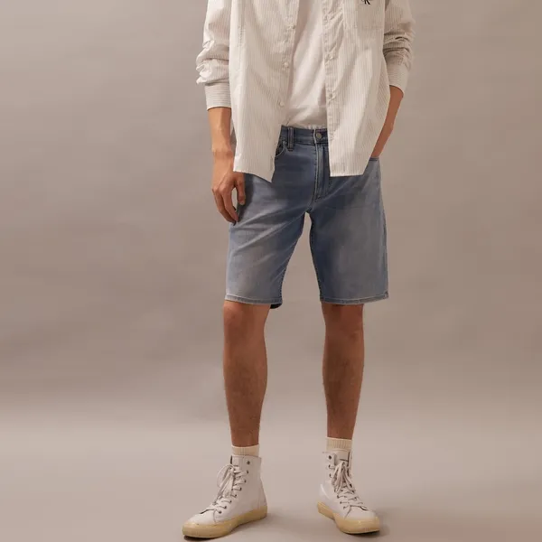 CALVIN KLEIN Denim Shorts Men's Denim Light Blue-1