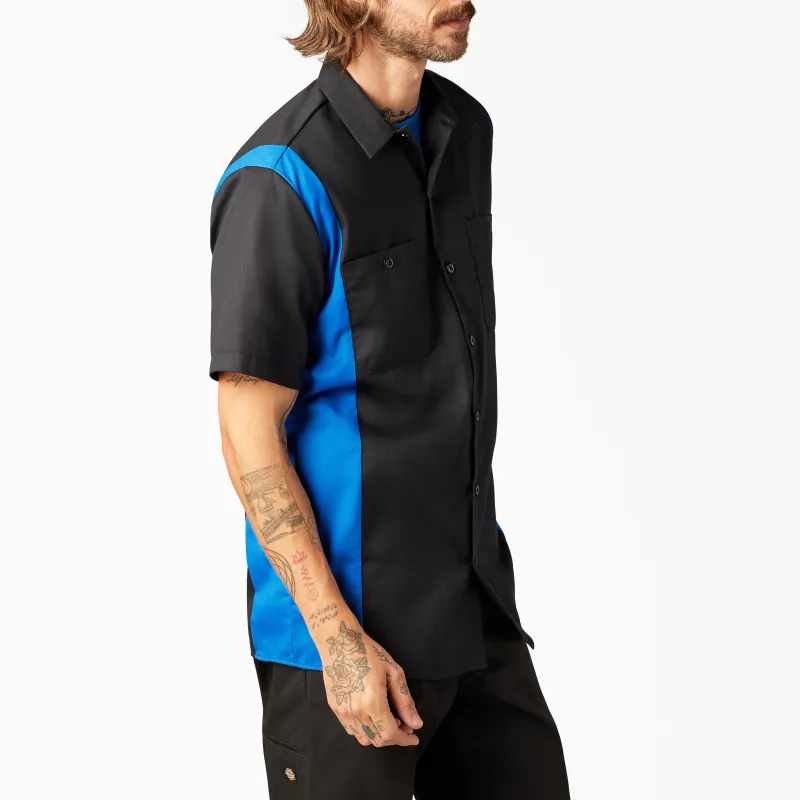 Dickies Shirt Men's Black/Royal Blue-4