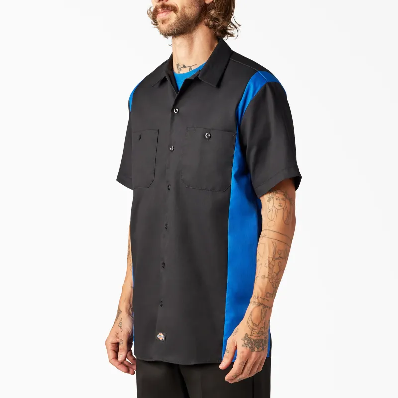 Dickies Shirt Men's Black/Royal Blue-3