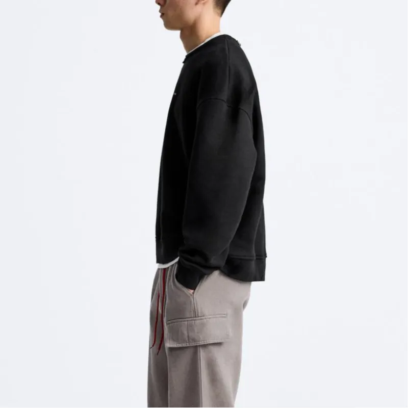 ZARA Sweatshirts Men Black-4