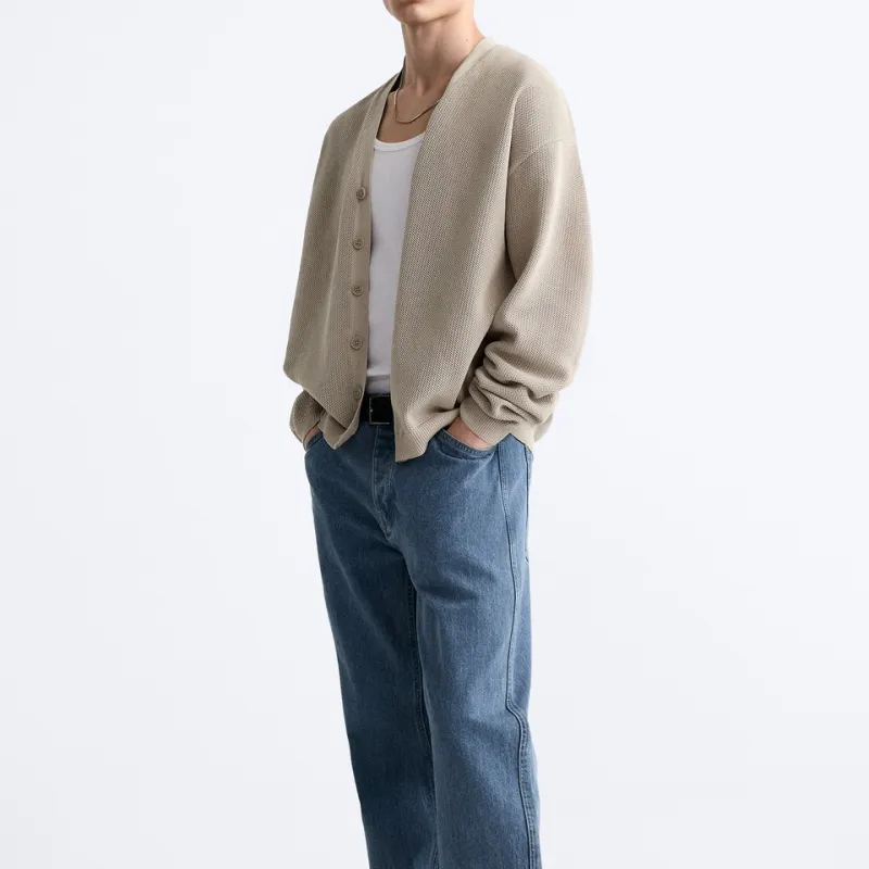 ZARA Knitwear Men Beige-3