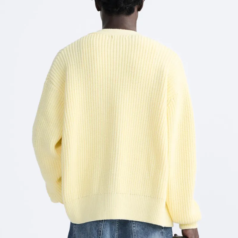 ZARA Knitwear Men Yellow-3