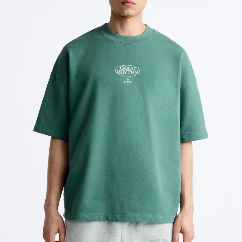 ZARA Sweatshirt Men's Washed Green-2
