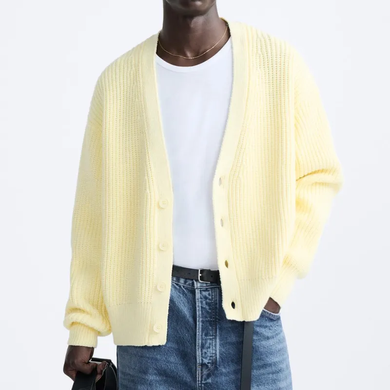 ZARA Knitwear Men Yellow-2