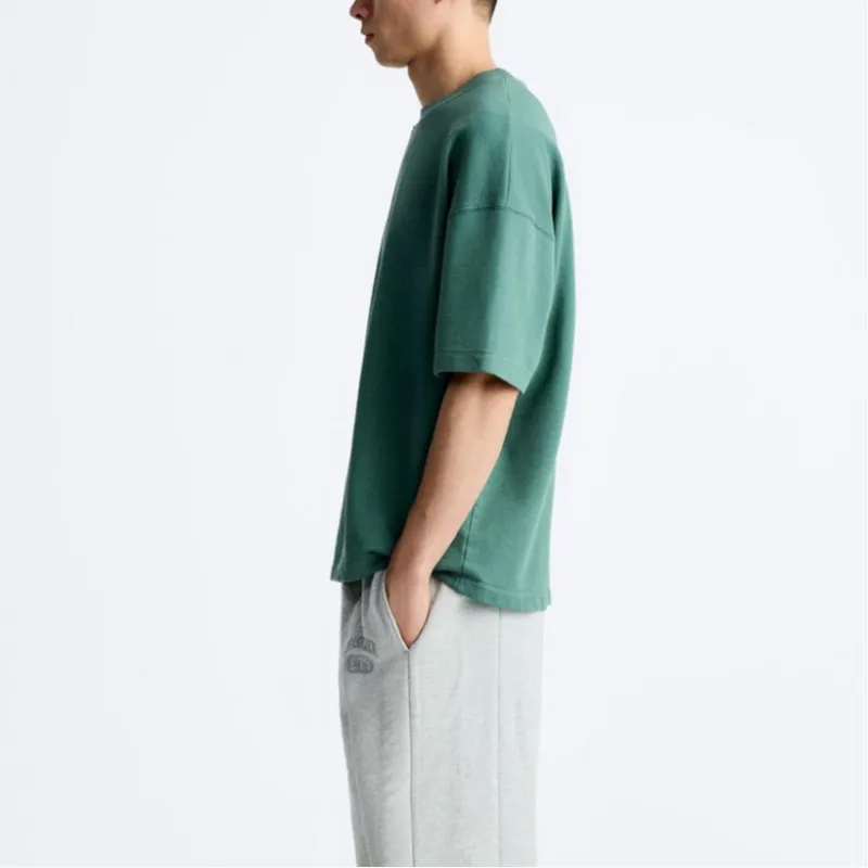 ZARA Sweatshirt Men's Washed Green-4