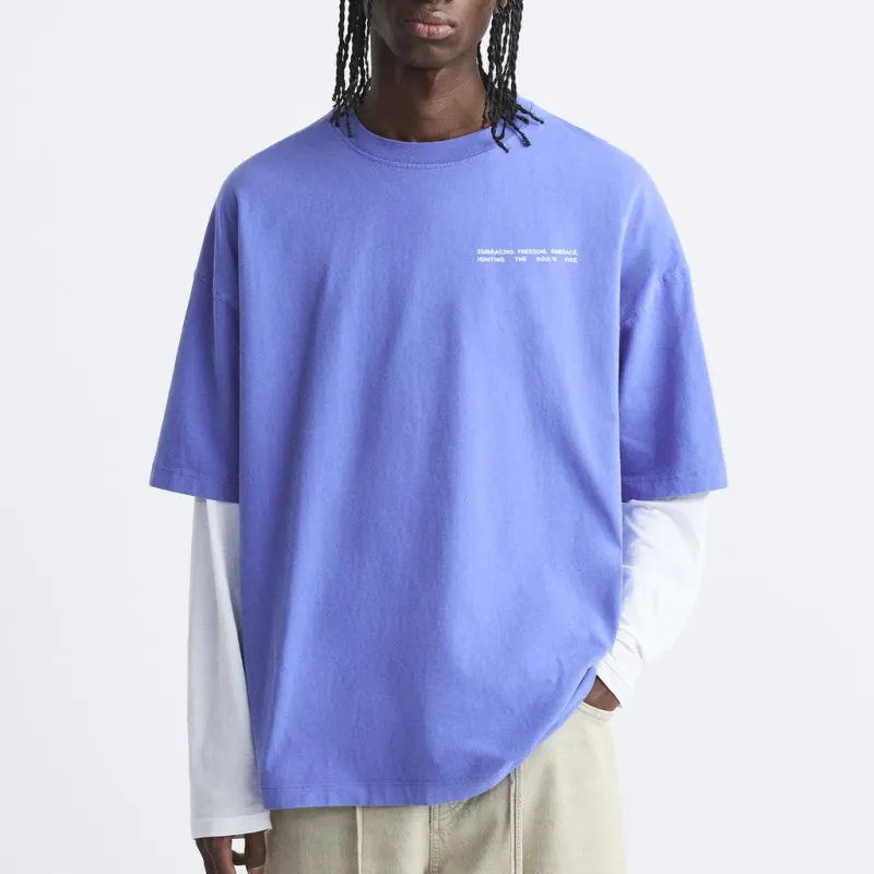 ZARA T-Shirt Men's Blue / Lavender-2