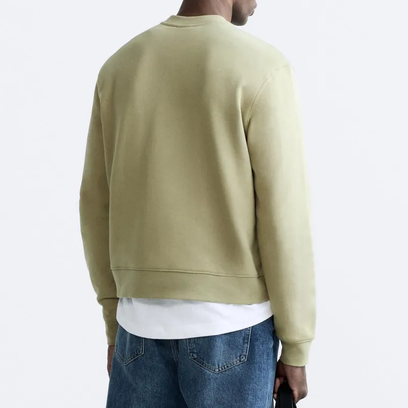 ZARA Sweatshirt Men's Beige/Green-3