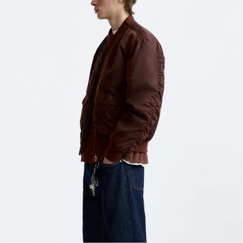 ZARA Jackets & Coats Men's Deep Eggplant Purple-4