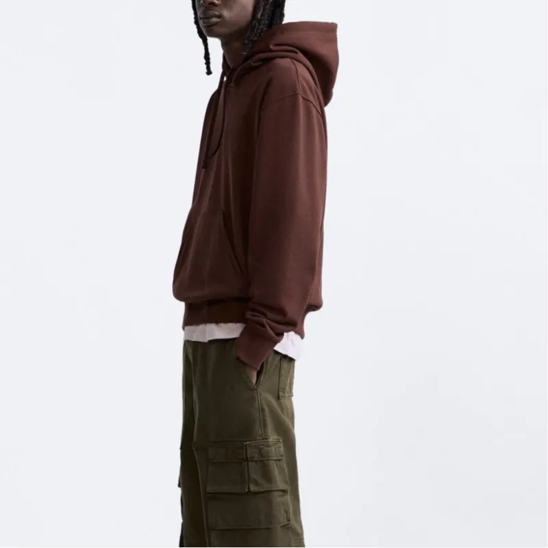 ZARA Sweatshirt Men's Deep Eggplant Purple-4