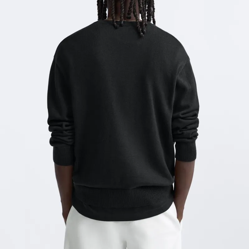 ZARA Sweaters Men Black-3