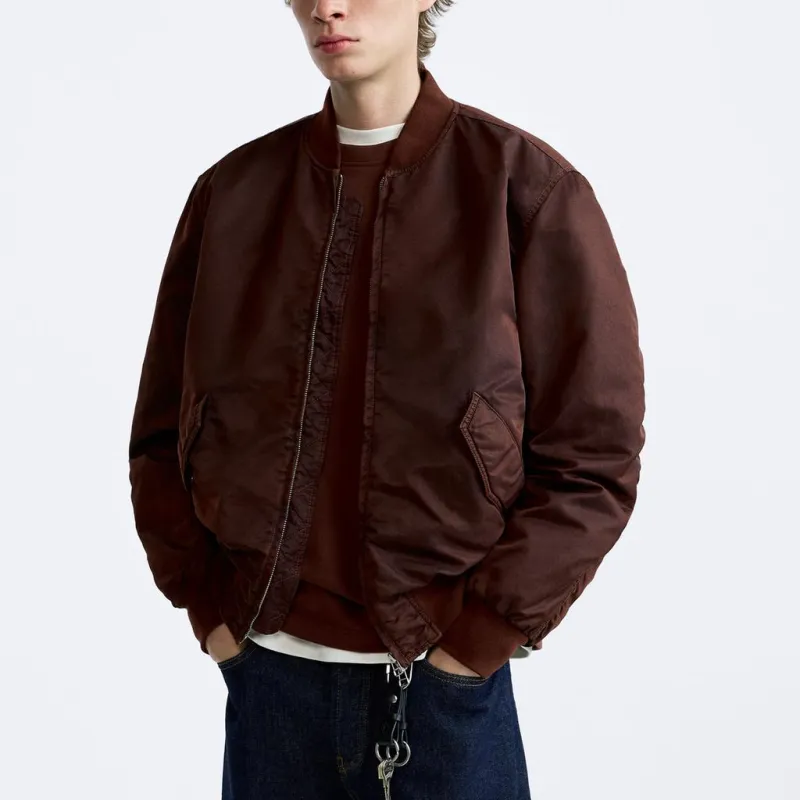 ZARA Jackets & Coats Men's Deep Eggplant Purple-2