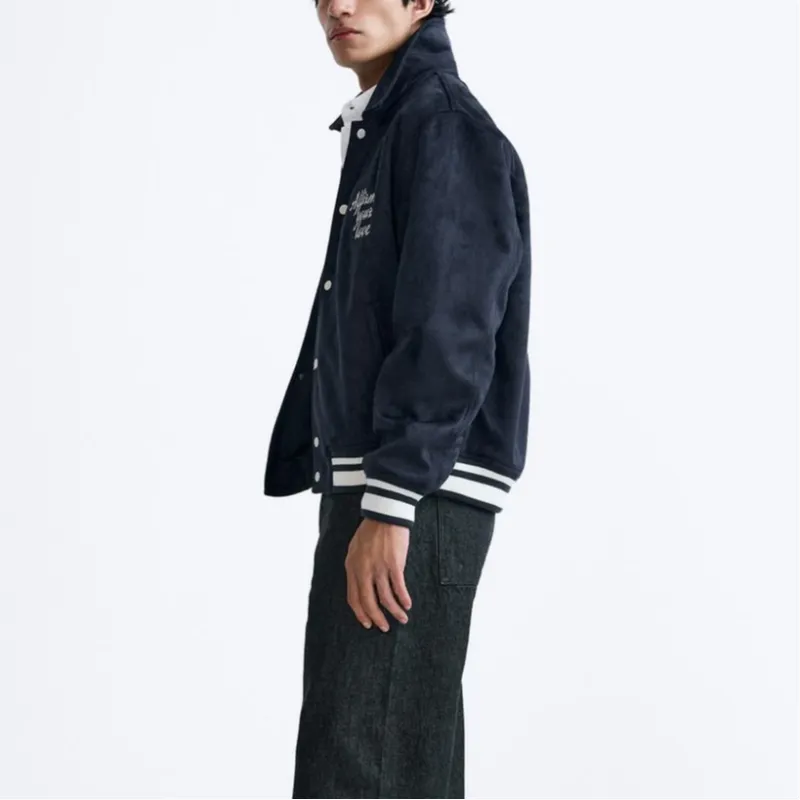 ZARA Jackets Men Blue-4