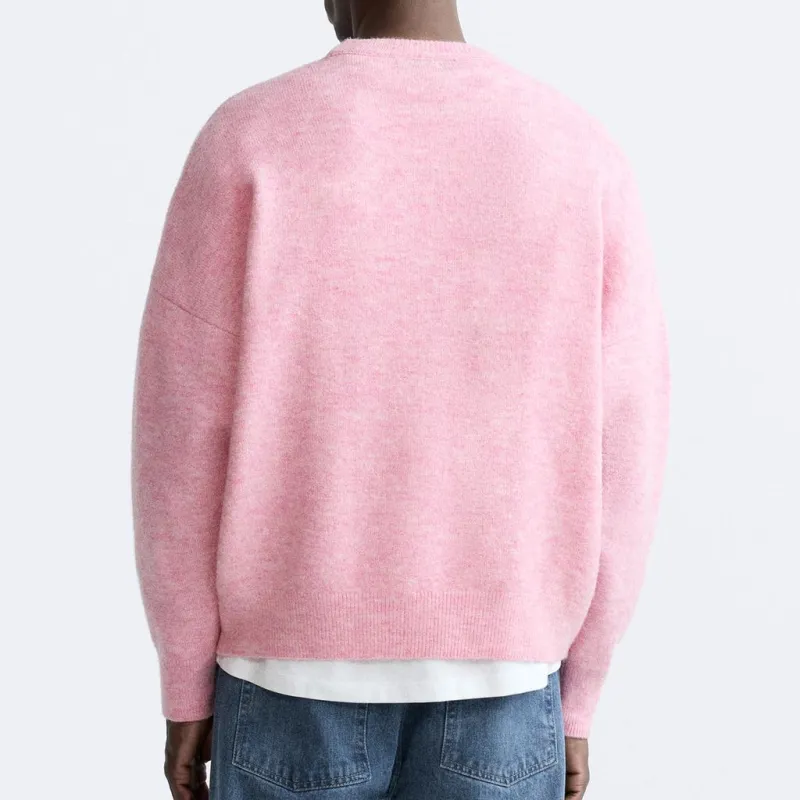 ZARA Sweaters Men Pink-3