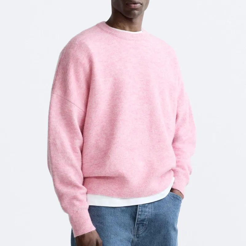 ZARA Sweaters Men Pink-2